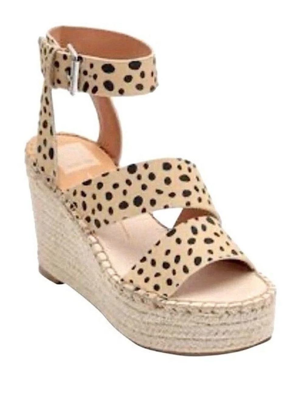 New Dolce Vita leopard print espadrille platform wedge sandals.size 10.